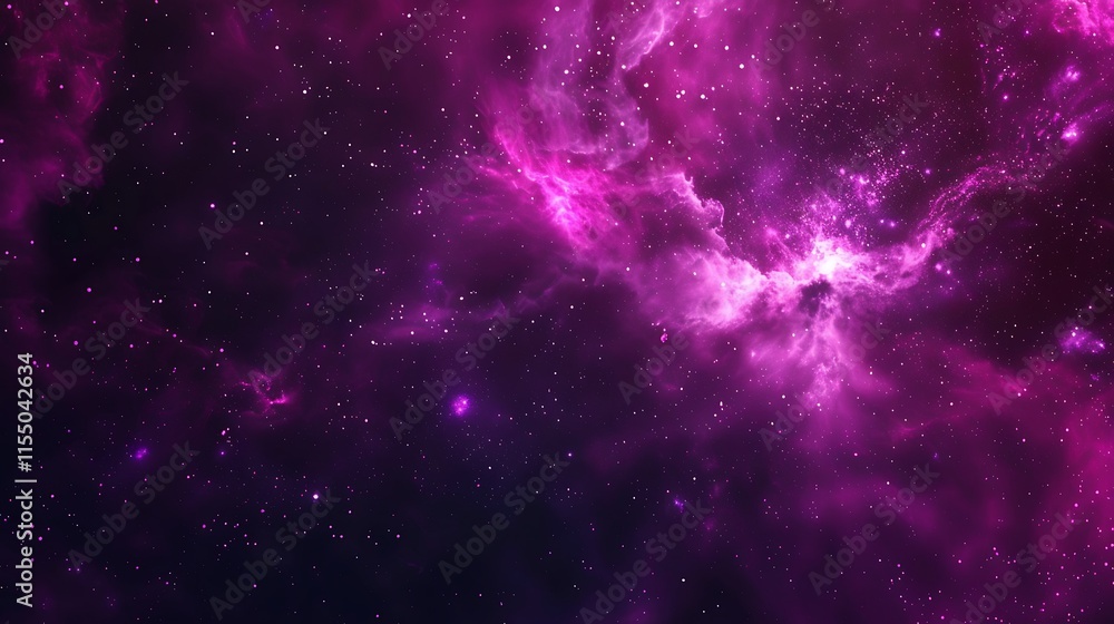 Cosmic Nebula: A Symphony of Purple and Pink