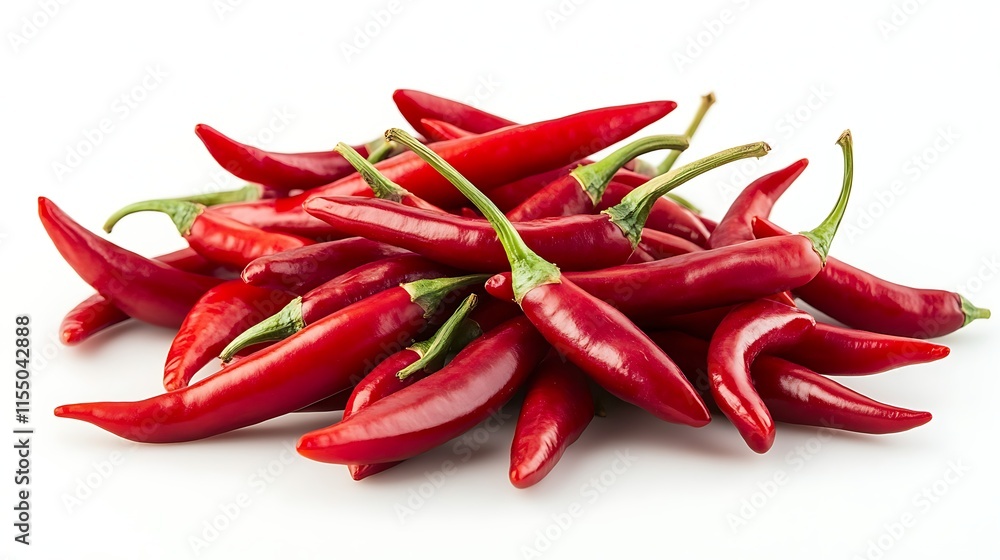 Red hot chili peppers isolated on white background. Clipping path included Red hot chili peppers isolated on white background. Clipping path included