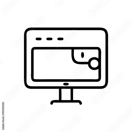 computer monitor with mouse