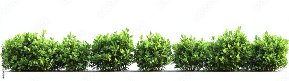Lush green shrubs isolated on white background. Lush green shrubs isolated on white background.