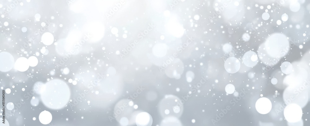 Obraz premium Soft White Bokeh Background with Delicate Light Dots Creating a Dreamy Atmosphere for Stunning Visuals in Photography and Design Projects