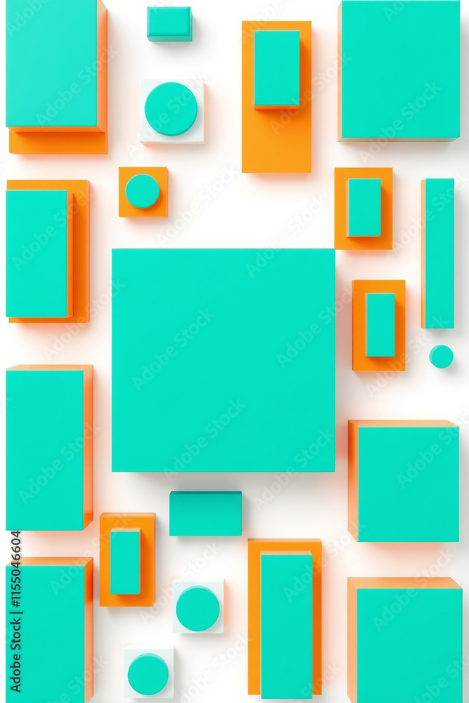 Abstract geometric shapes. Colorful blocks and circles. Modern design concept. Abstract geometric shapes. Colorful blocks and circles. Modern design concept.