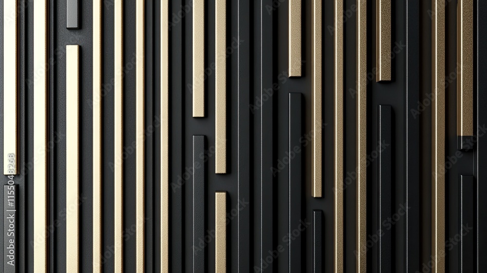 Abstract Wall Panel Design with Gold and Black Linear Elements Abstract Wall Panel Design with Gold and Black Linear Elements