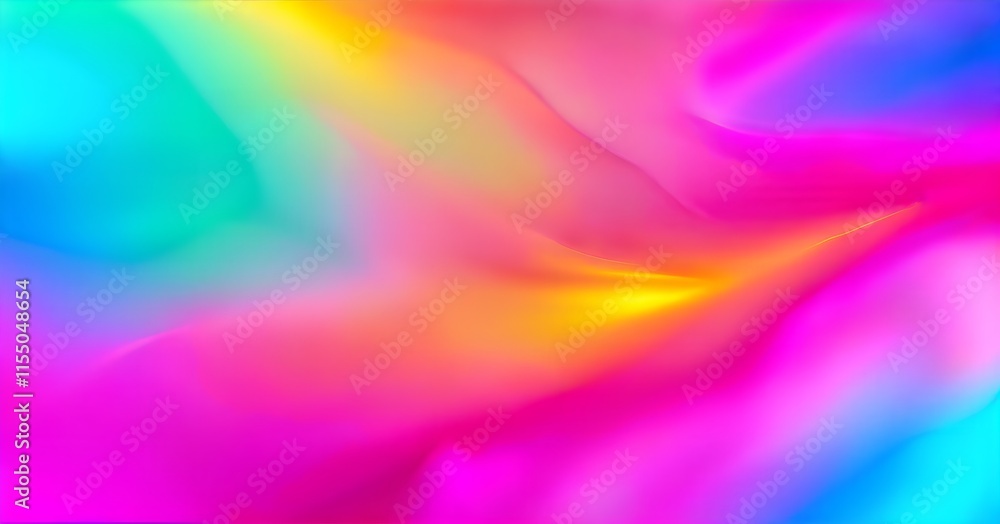 Obraz premium Iridescent neon background, holographic abstract soft pastel colors backdrop