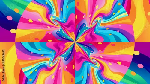 Colorful swirling patterns create vibrant visuals for music experiences