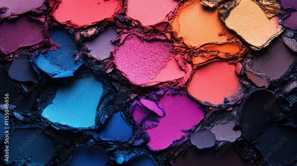Vibrant Texture of Cracked Paint in Colorful Abstract Design Vibrant Texture of Cracked Paint in Colorful Abstract Design