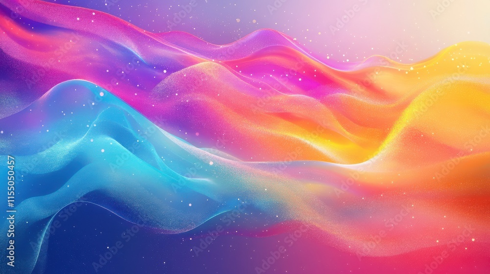 Abstract Colorful Waves in Gradient with Soft Flowing Patterns Abstract Colorful Waves in Gradient with Soft Flowing Patterns