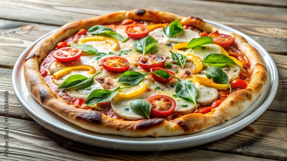 pizza in the white plate pizza in the white plate