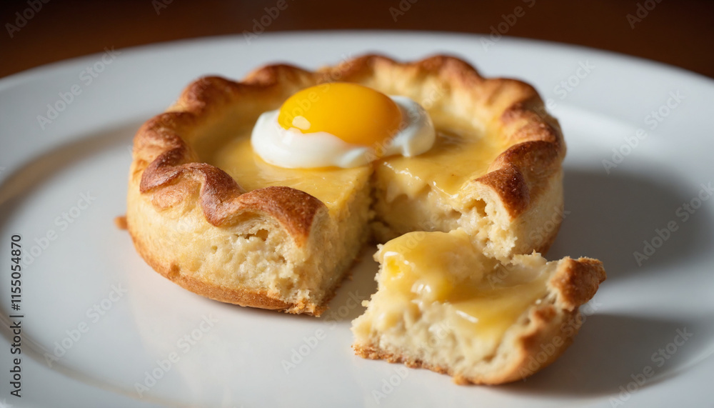 Karjalanpiirakka in close-up style in yellow and white colors representing traditional Finnish pastry Karjalanpiirakka in close-up style in yellow and white colors representing traditional Finnish pastry