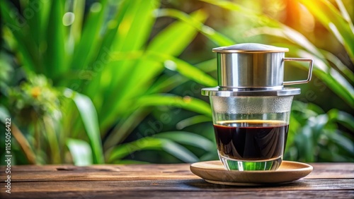 Rich and intoxicating aroma of Vietnamese drip coffee, aroma, Vietnamese, drip coffee, traditional, beverage, caffeine