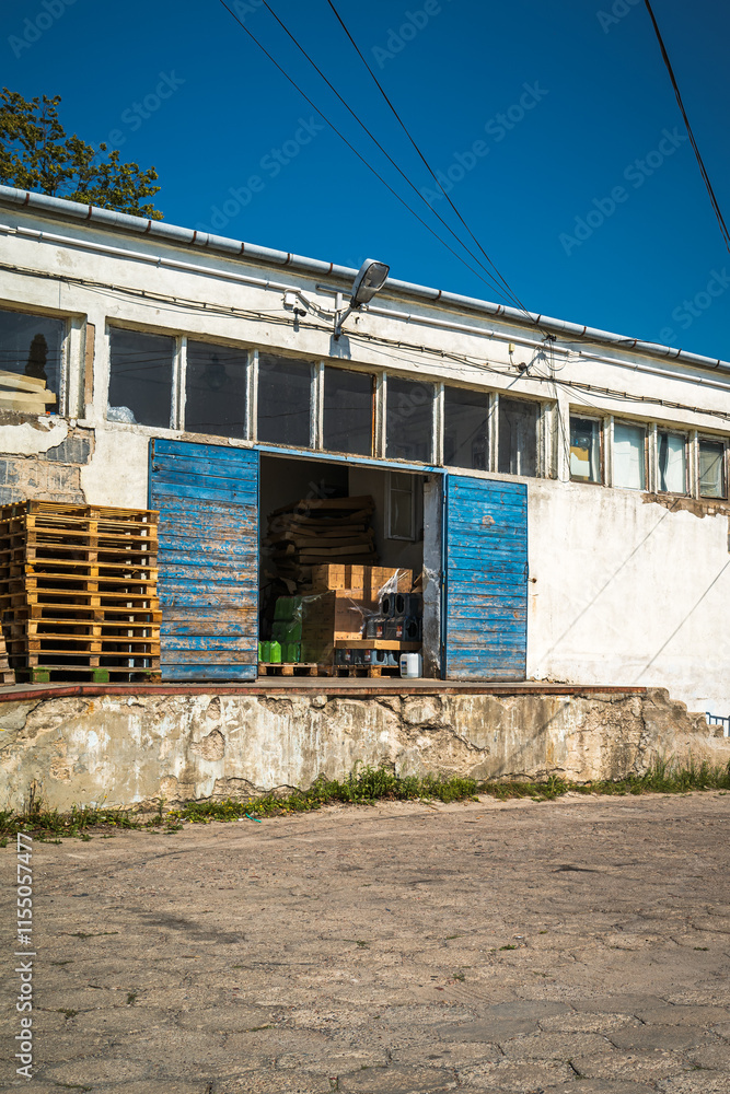 Obraz premium warehouse, wooden pallets, production