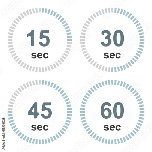Set of timing icons, set of timing icons