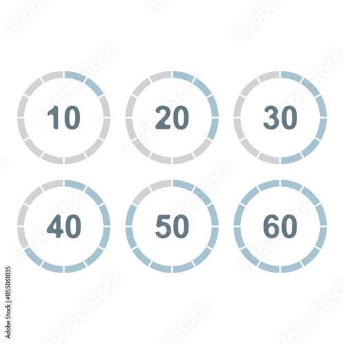 Set of timing icons, set of timing icons