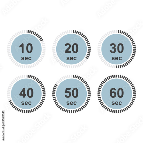 Set of timing icons, set of timing icons