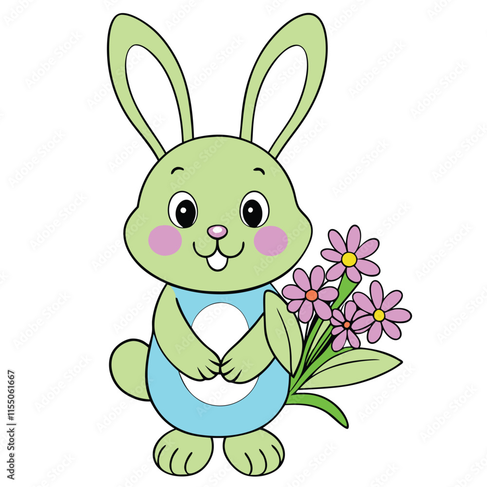 Celebrate Easter Day with this delightful collection of graphic elements in vector illustration style. Featuring Easter eggs, bunnies, spring flowers, and festive decorations Celebrate Easter Day with this delightful collection of graphic elements in vector illustration style. Featuring Easter eggs, bunnies, spring flowers, and festive decorations