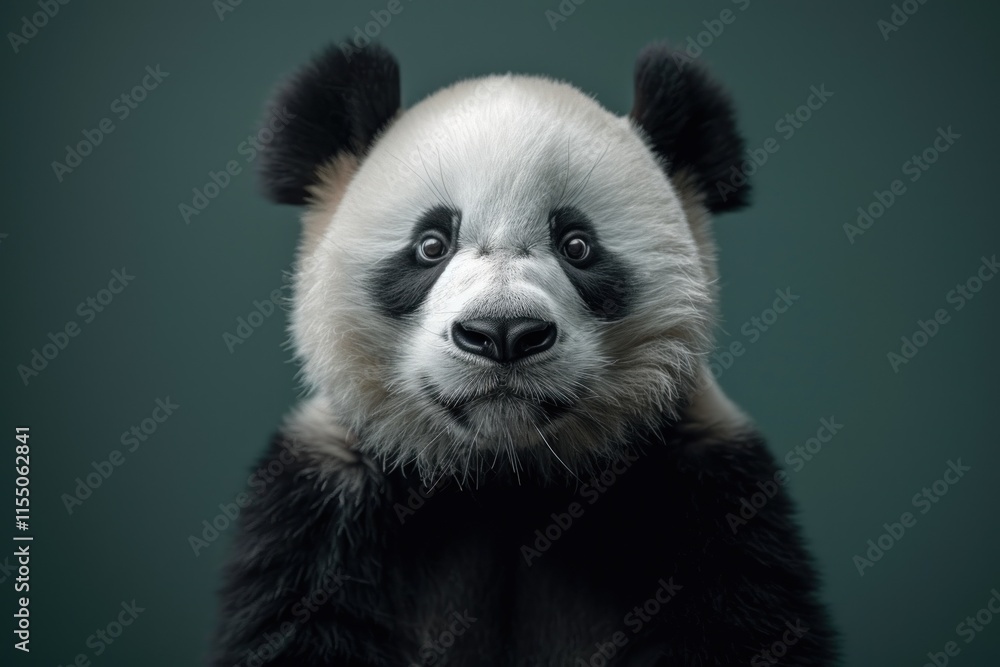 Portrait of a giant panda bear (Ailuropoda melanoleuca) Portrait of a giant panda bear (Ailuropoda melanoleuca)
