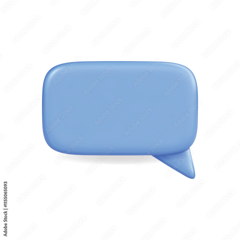 3d vector icon of a blue speech bubble symbolizing communication and dialogue 3d vector icon of a blue speech bubble symbolizing communication and dialogue