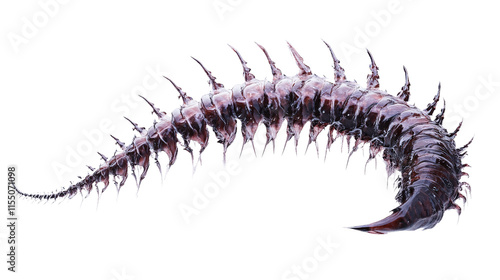 Centipede available PNG on white background.