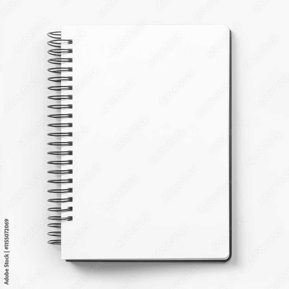 Blank spiral notebook on white background. (2) Blank spiral notebook on white background. (2)