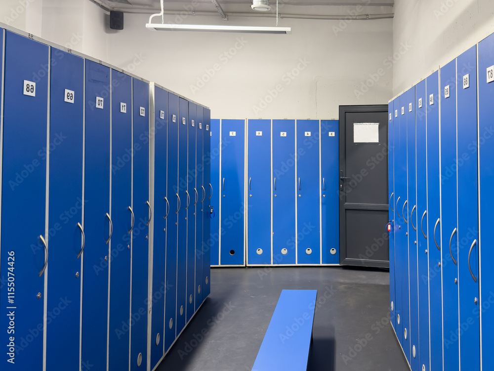 Obraz premium guardaesquis with individual lockers in the basement