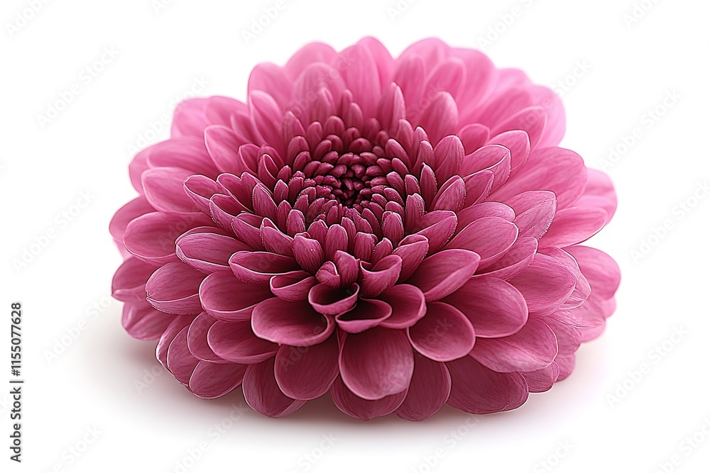 A Single Pink Dahlia Flower Isolated On White A Single Pink Dahlia Flower Isolated On White