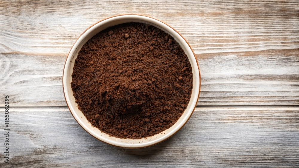 Coffee Grounds in a shallow dish, coffee grounds texture, coffee powder Coffee Grounds in a shallow dish, coffee grounds texture, coffee powder