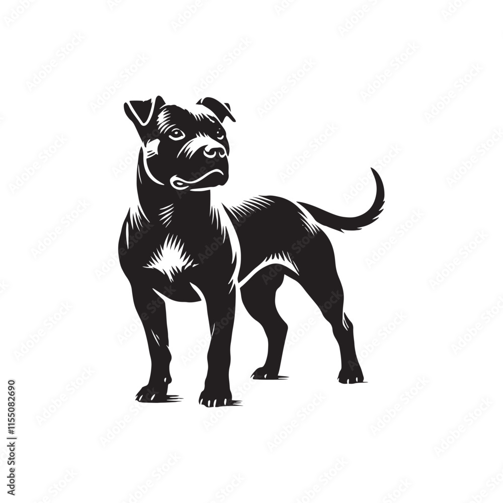American Pit Bull Terrier Vector - American Pit Bull Terrier Silhouette - Illustration of American Pit Bull Terrier American Pit Bull Terrier Vector - American Pit Bull Terrier Silhouette - Illustration of American Pit Bull Terrier