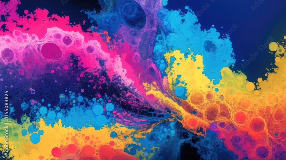Abstract Art of Vibrant Colors Blending in Fluid Motion Abstract Art of Vibrant Colors Blending in Fluid Motion