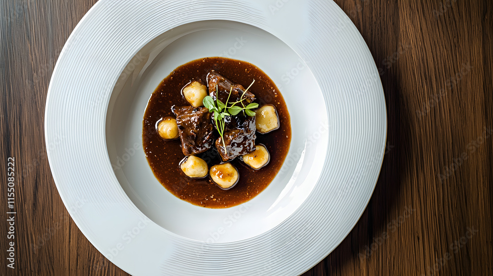 Traditional Croatian Beef Stew in Rich Wine Sauce Traditional Croatian Beef Stew in Rich Wine Sauce