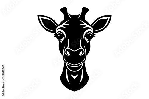 giraffe head vector art design. photo