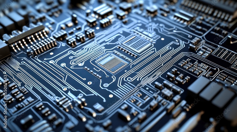 Close-up of a Circuit Board: Intricate Design and Technological Marvel Close-up of a Circuit Board: Intricate Design and Technological Marvel