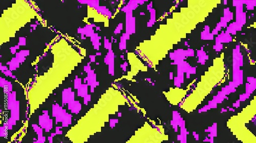 Abstract geometric background design elements in 80s, 90s, Y2K, 2000s lo-fi retro 8-bit pixel retro style. Modern grunge poster, flyer composition, brutalism, anti design, colorful geometrical shapes