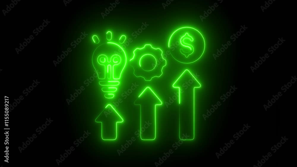 Glowing neon competitive icon on black background. HD video motion graphic animation showcasing competition, rivalry, and strategic leadership. Glowing neon competitive icon on black background. HD video motion graphic animation showcasing competition, rivalry, and strategic leadership.