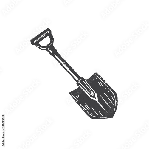 shovel vintage vector illustration design