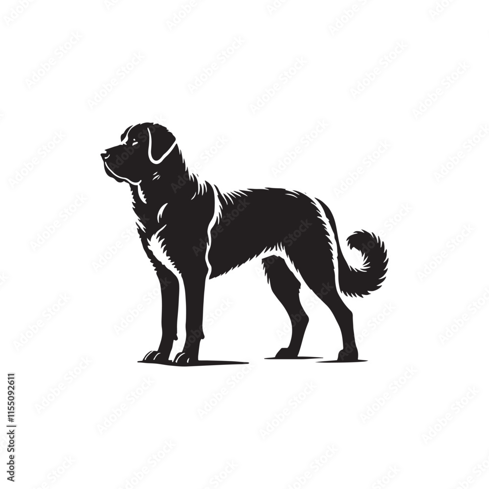 Anatolian Shepherd Dog minimalist design - Anatolian Shepherd Dog Vector Silhouette. Anatolian Shepherd Dog minimalist design - Anatolian Shepherd Dog Vector Silhouette.