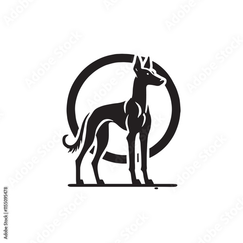 Azawakh Dog Silhouette - Azawakh Dog Illustration - Minimalist Azawakh Dog Vector.