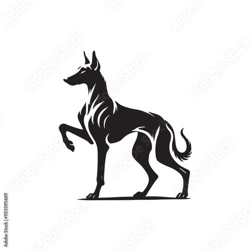 Azawakh Dog Silhouette - Azawakh Dog Illustration - Minimalist Azawakh Dog Vector.