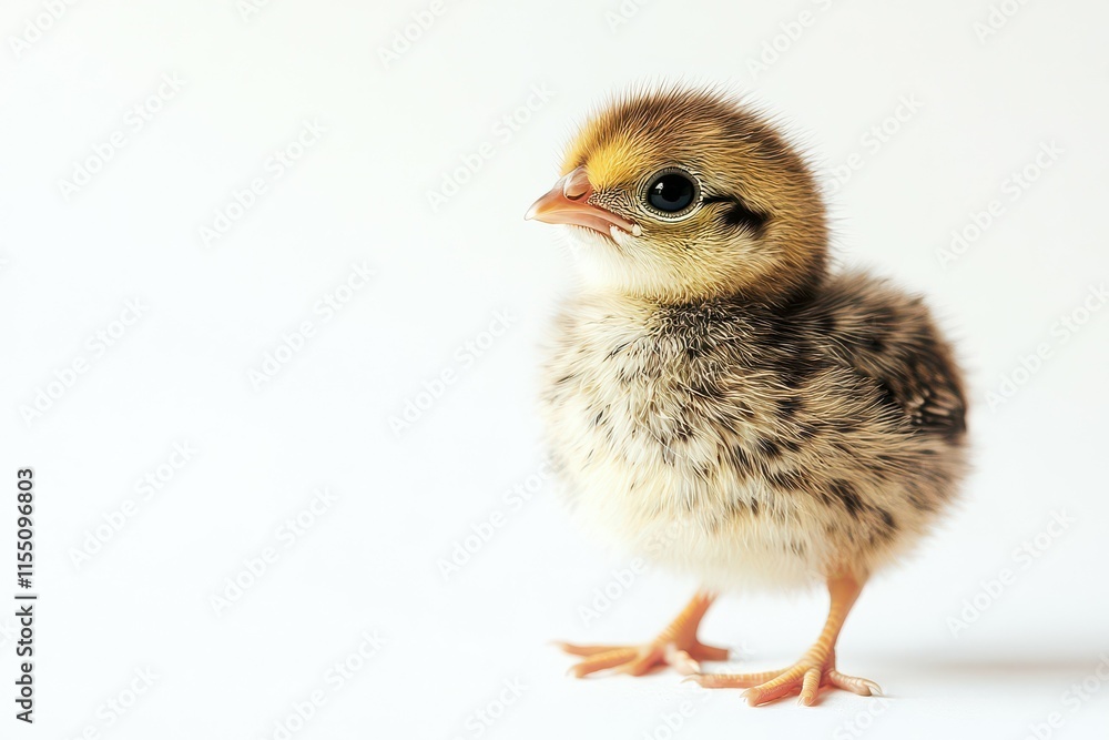 Fototapeta premium Adorable Baby Quail Chick