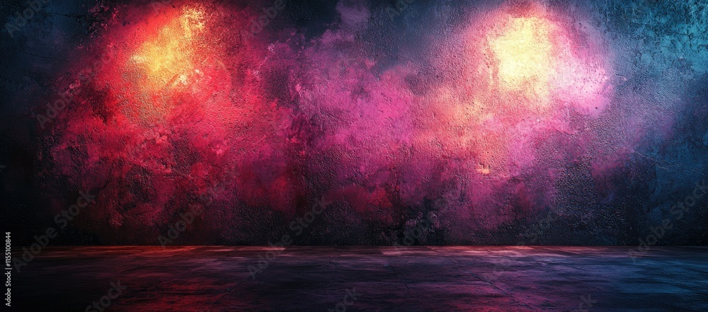 A vibrant, abstract backdrop featuring colorful lighting effects and textured surfaces. A vibrant, abstract backdrop featuring colorful lighting effects and textured surfaces.
