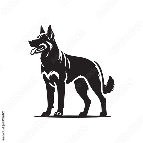 Wallpaper Mural Beauceron Dog Silhouette - Minimalist Beauceron Dog Vector - Illustration of Beauceron Dog. Torontodigital.ca