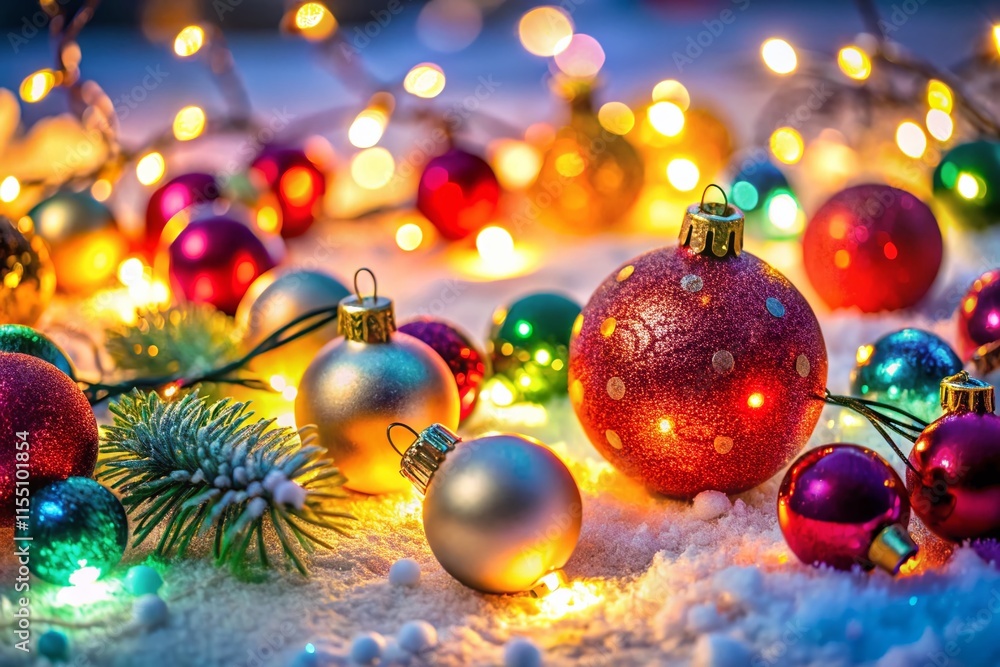 Sparkling Christmas Lights & Ornaments - Festive Holiday Decor Sparkling Christmas Lights & Ornaments - Festive Holiday Decor