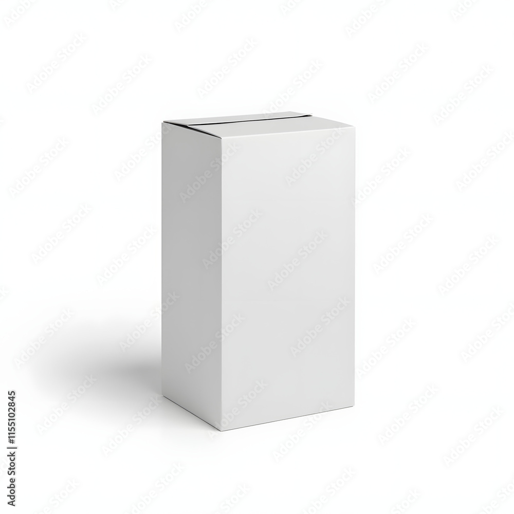 Closeup view closed white shoe box isolated on white background Closeup view closed white shoe box isolated on white background