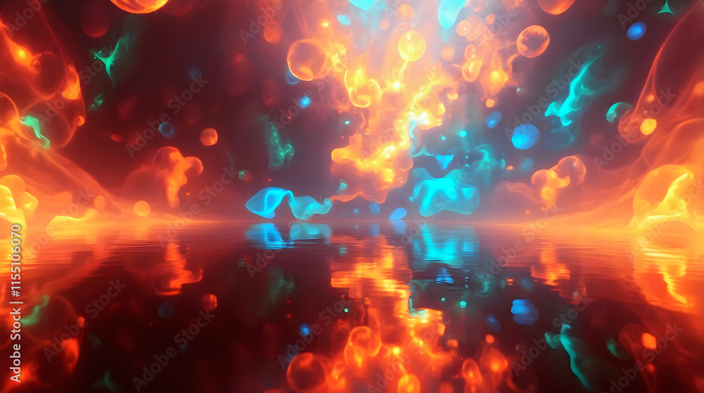 Colourful abstract artistic background design, template, wall art, wallpaper