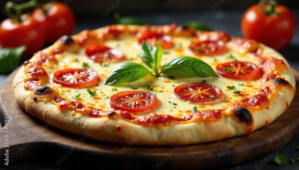 Sizzling hot Neapolitan pizza with melted cheese and savory toppings, pizza, neapolitan Sizzling hot Neapolitan pizza with melted cheese and savory toppings, pizza, neapolitan