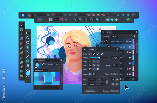 Alternative Vector and Raster Graphics Editor Illustration