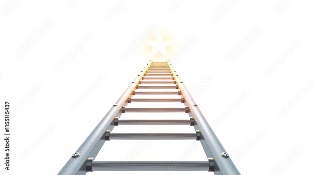 Ladder to success. Concept of growth, career advancement, and opportunity. Ladder to success. Concept of growth, career advancement, and opportunity.