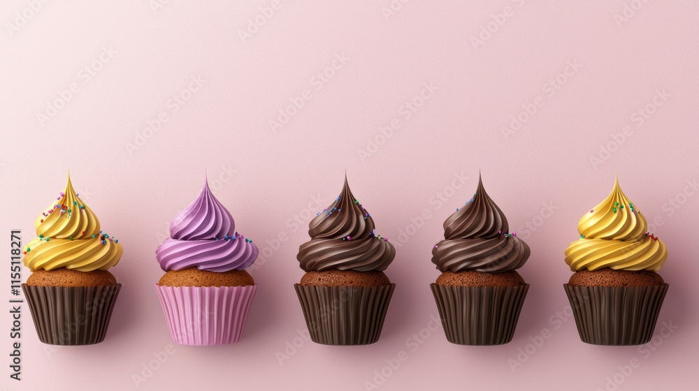 Delicious cupcake display with colorful frosting bakery food photography studio sweet treats Delicious cupcake display with colorful frosting bakery food photography studio sweet treats