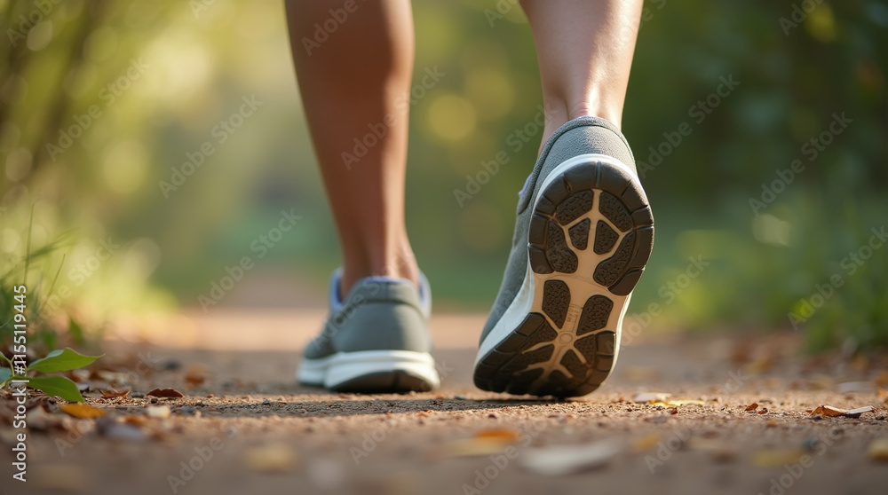 Man Feet Running, Jogging or Walking in Park, Active Lifestyle and Fitness, Outdoor Activity Man Feet Running, Jogging or Walking in Park, Active Lifestyle and Fitness, Outdoor Activity