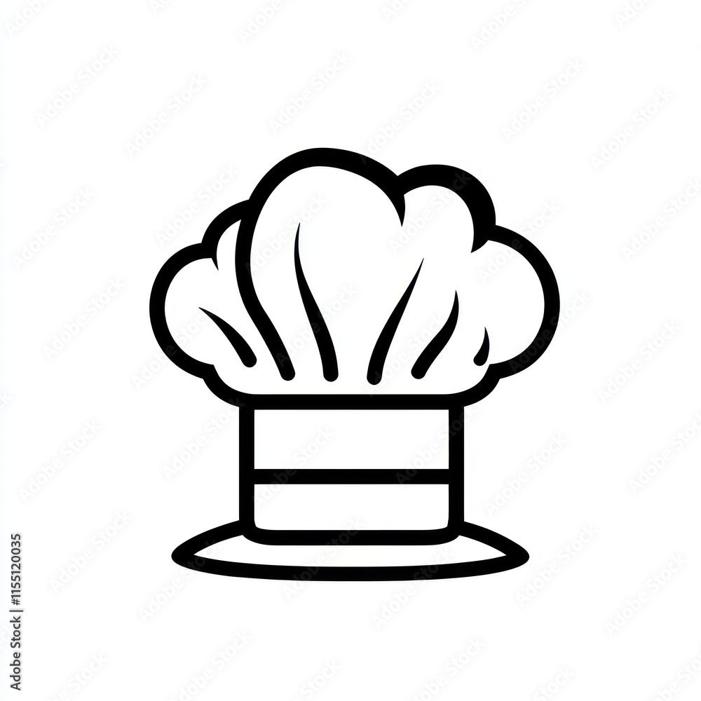 Simple black and white chef's hat icon. (1) Simple black and white chef's hat icon. (1)