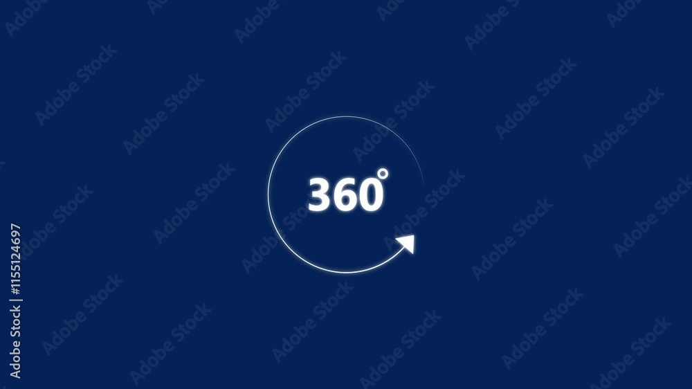 360 degree view icon animation, Icon 360° animation with optional lama matte. Chroma key included